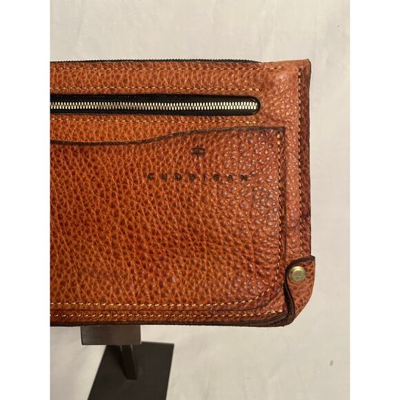 Cuddigan Heavy Full-Grain Leather Clutch Wallet Vintage Brown Bag - Picture 2 of 6